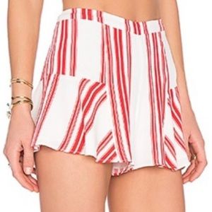 Lovers + Friends Striped High Waist Shorts